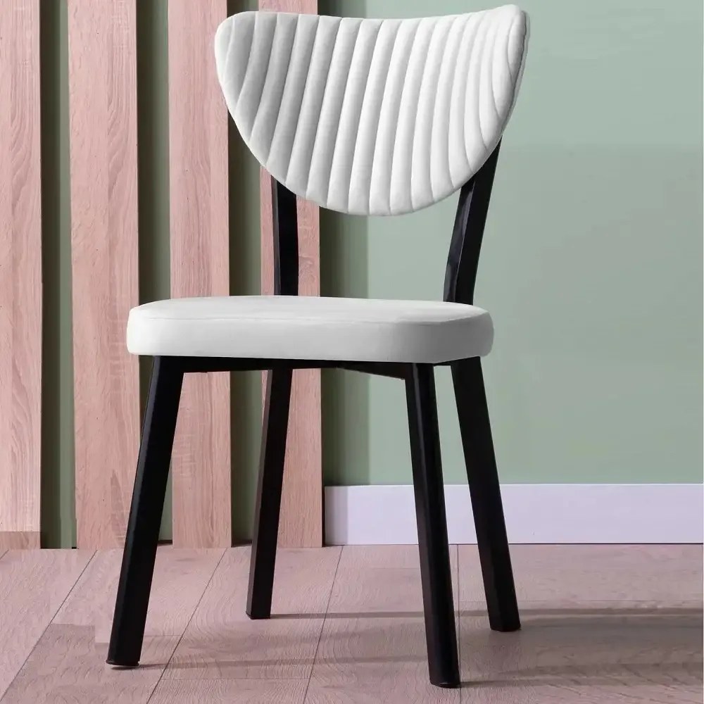 Set Masa Bucatarie cu 4 Scaune , masa MDF, Alb,80x80x74 cm,