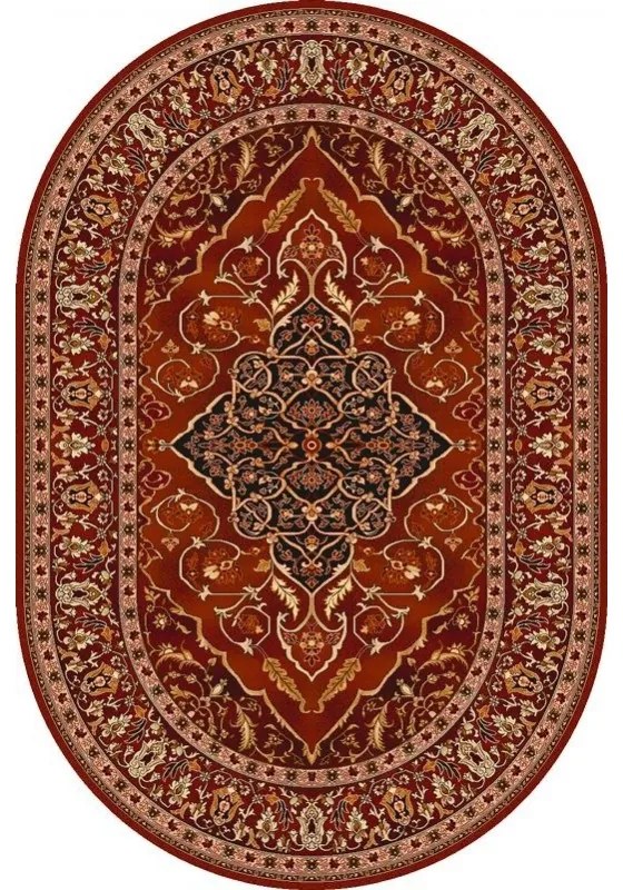 Covor lana oval Leyla culoare rubin Selectează mărime: 200 X 300