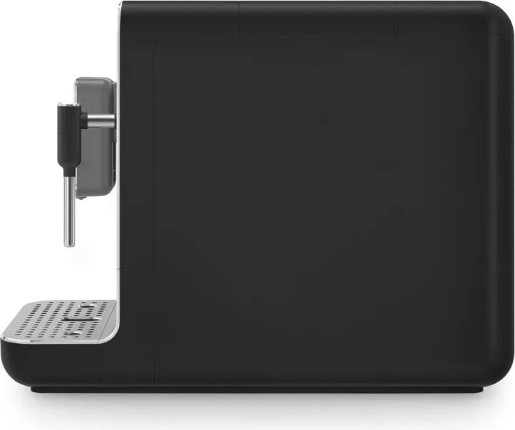 Espressor SMEG Collezione BCC12BLMEU, 1350 W, 19 bar, 1,4 l, 8 functii, Rasnita incorporata, Spumare lapte, Negru