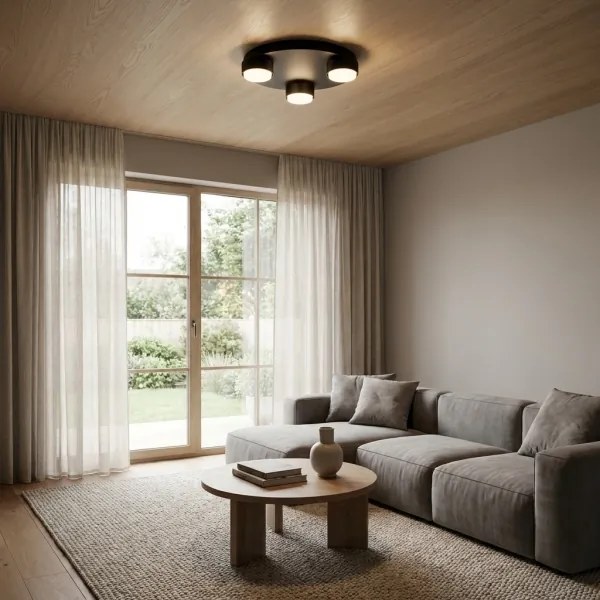 Brilagi - Plafonieră LED MONO 3x GX53/30W/230V, Ø 30 cm, negru