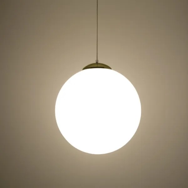 Sollux SL.0717 - Lustru suspendat pe cablu TOYA, 1xE27/60W/230V, Ø 40 cm, alb/auriu