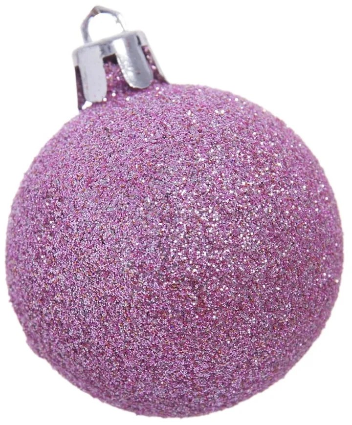Globuri mov de Crăciun în set de 12 bucăți Casa Selección, ⌀ 4 cm