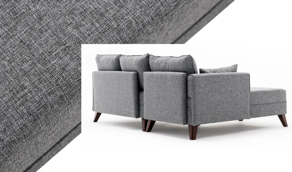 Canapea extensibilă de colț Bella Corner Left 2 Grey