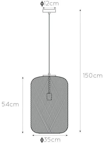 Lustră pe cablu MESH 1xE27/40W/230V alămie Lucide 45385/35/02