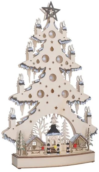 Decorațiune LED de Crăciun Solight 1v282 LED/2xAA/alb cald pom