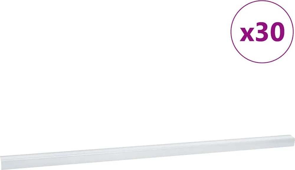 vidaXL Profile pentru marginea treptelor 30 pcs Argintiu