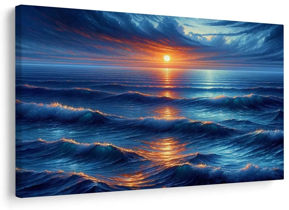 Tablou apus de soare peste ocean