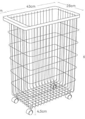 Coș de rufe alb din metal 55 l Tower – YAMAZAKI