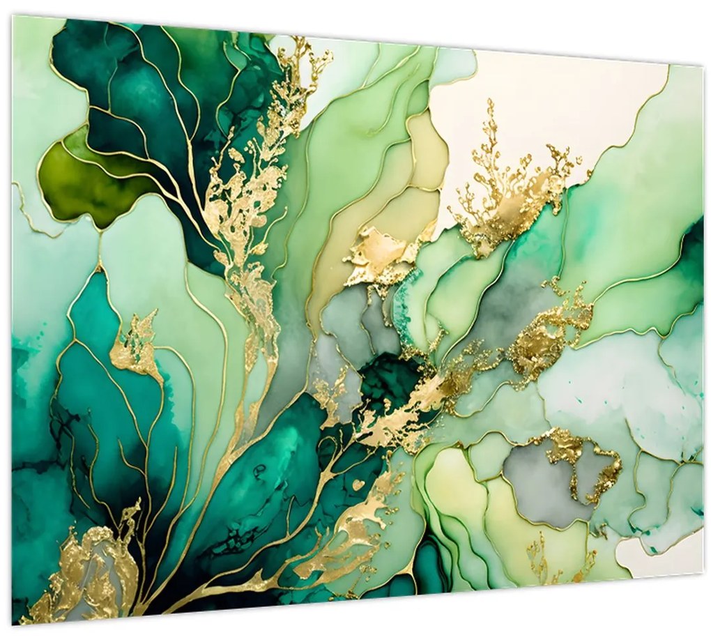 Tablou - Abstractizare verde (70x50 cm)