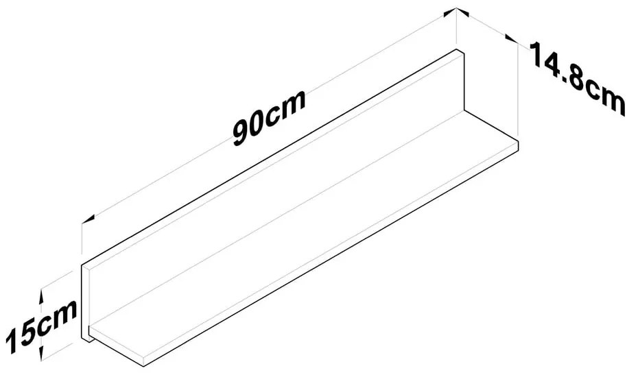 Raft cu aspect de lemn de nuc Petra – Kalune Design