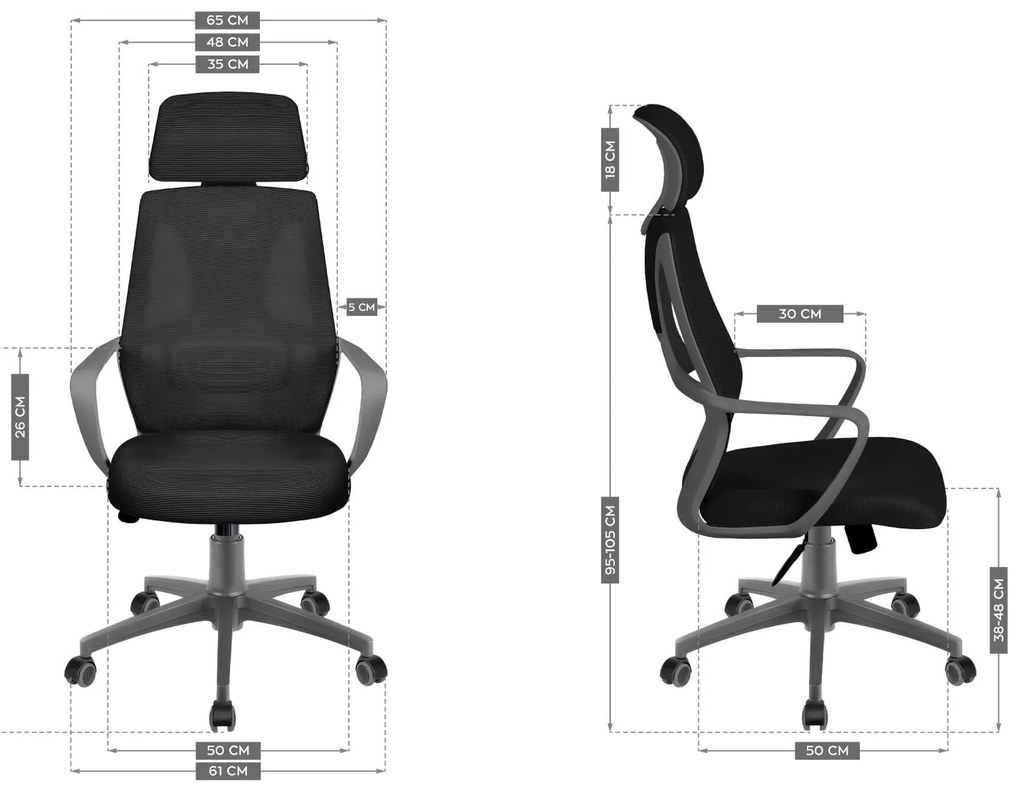 Scaun de birou Matryx 2.8 (negru). 1087594
