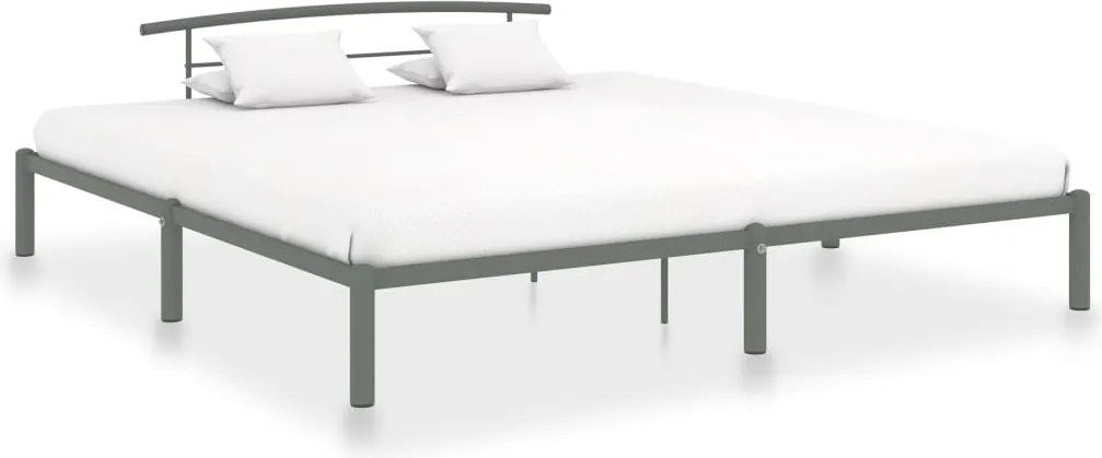 vidaXL Cadru de pat, gri, 180 x 200 cm, metal