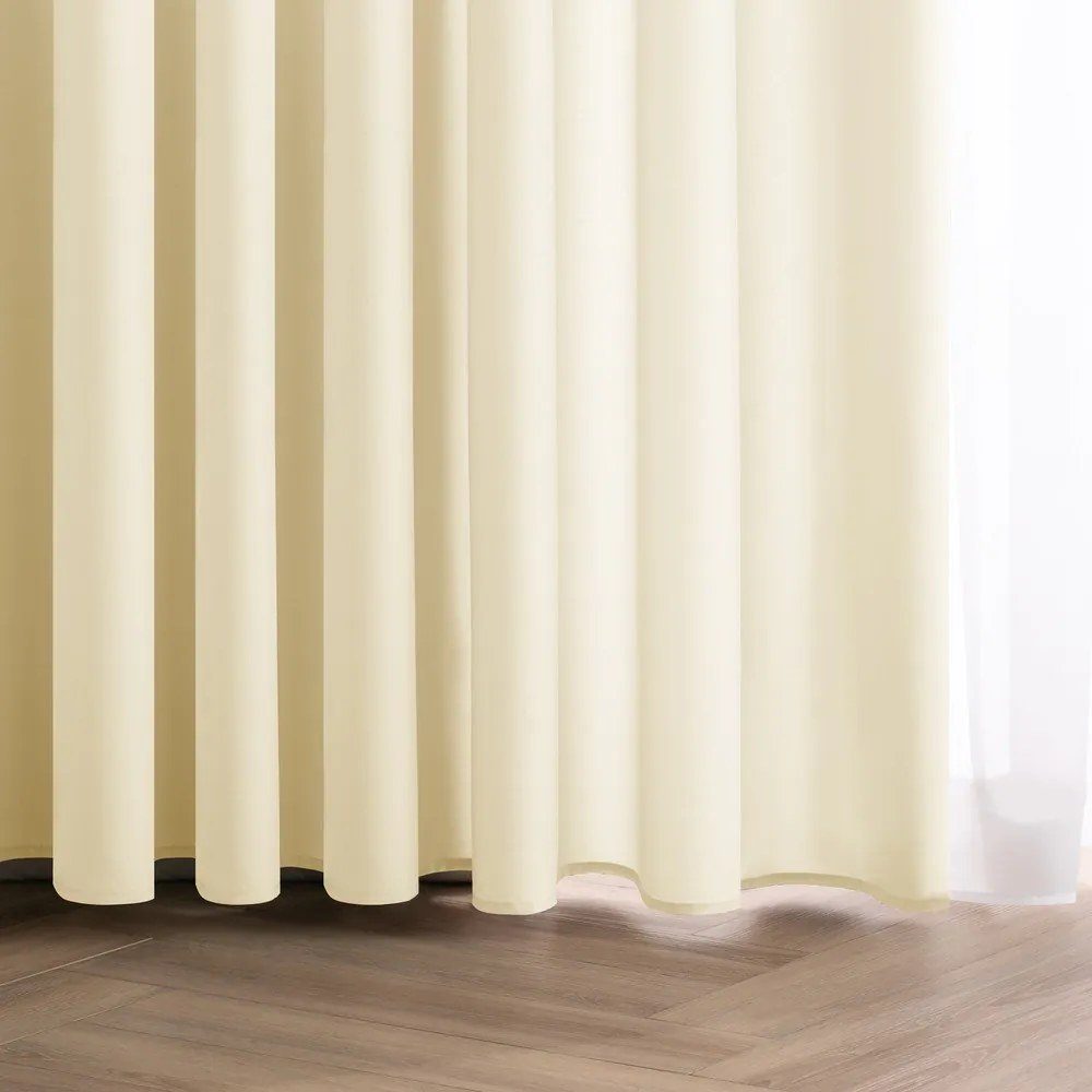 Draperie fildeș dimout (semi-opacă) 140x250 cm Carli Tie – Restilo