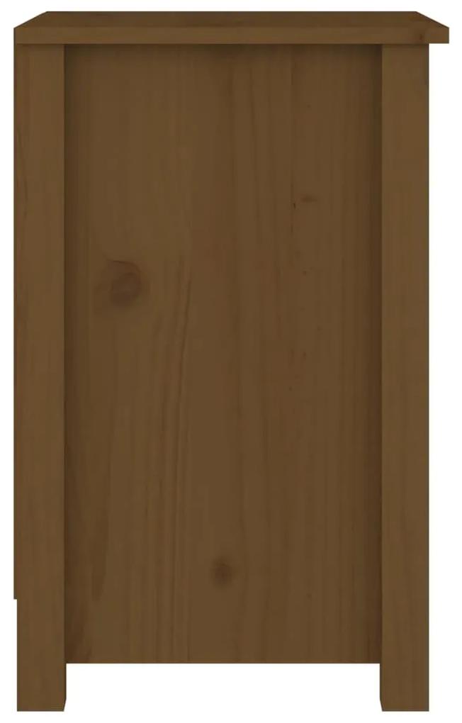 Noptiera, maro miere, 40x35x55 cm, lemn masiv de pin 1, maro miere