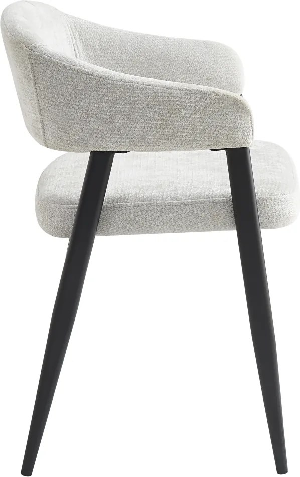 Fotoliu de sufragerie design, gri deschis/negru, NIZAR TYP 2