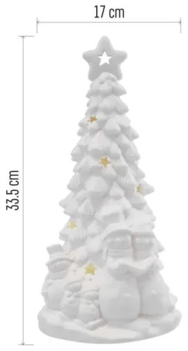 Decorațiune LED de Crăciun, brăduț, 2xAA, lumină alb caldă