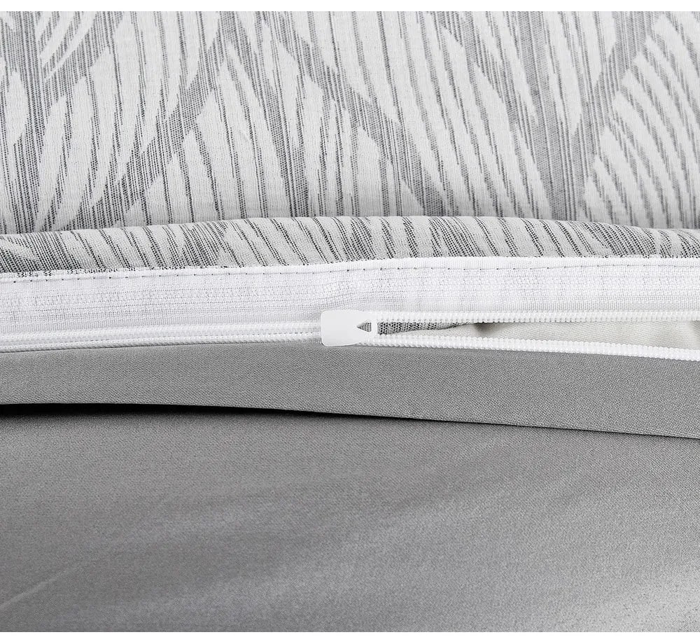 Lenjerie de pat gri din jacquard pentru pat de o persoană 140x200 cm Florida – My House