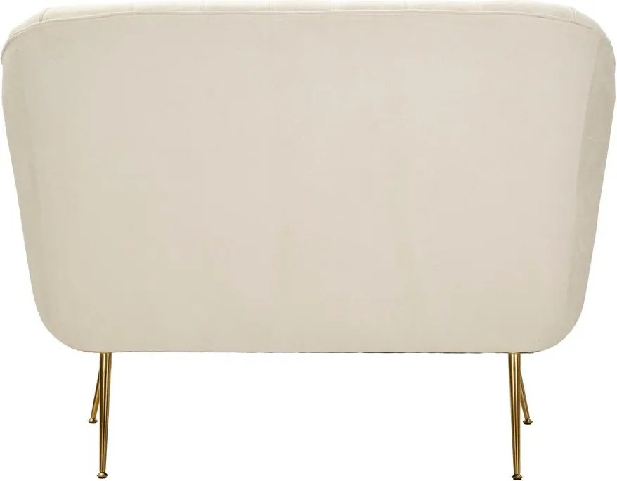 Canapea crem cu tapițerie din catifea 130 cm Budapest – Mauro Ferretti