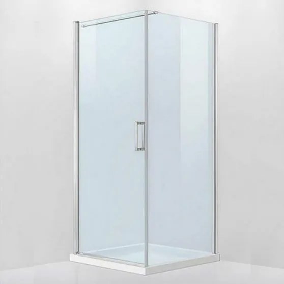 Cabină de duș pătrată simplă cu ușă batantă