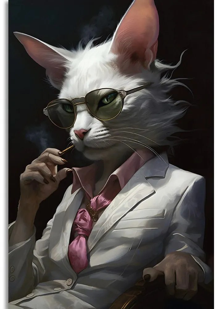 Tablou animal gangster pisică