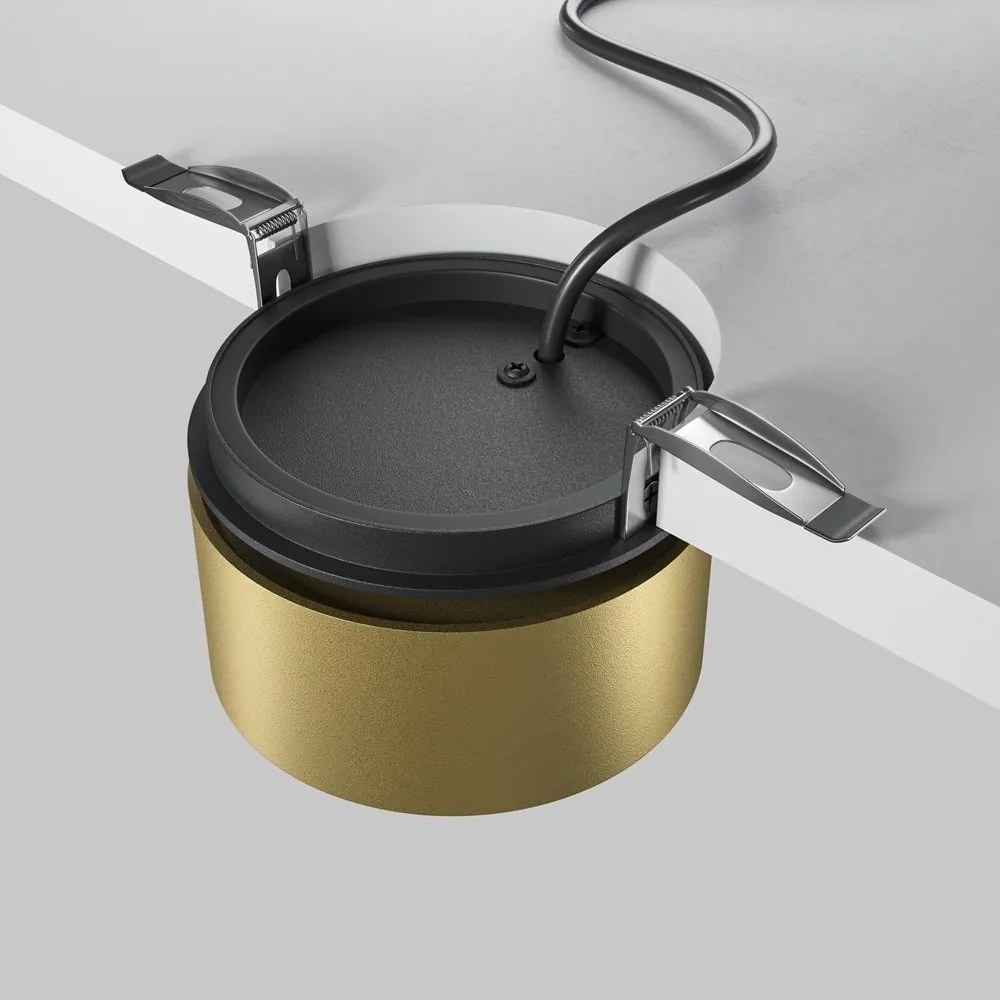 Spot LED incastrabil ajustabil IP44 Onda negru/auriu