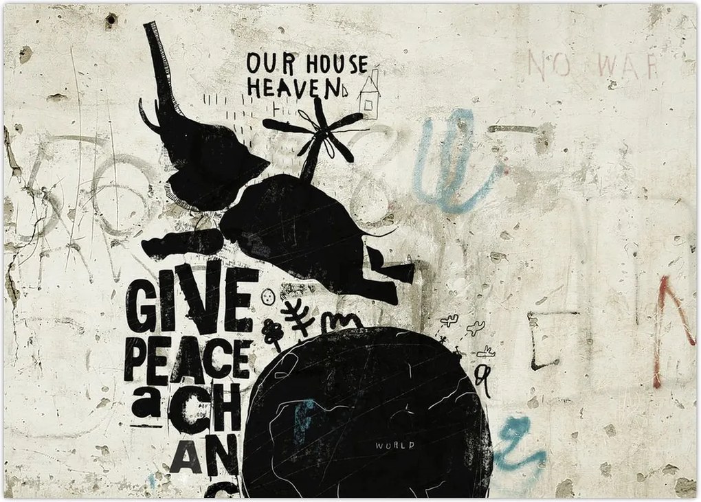 Tablou - Elefant deasupra solului (70x50 cm)