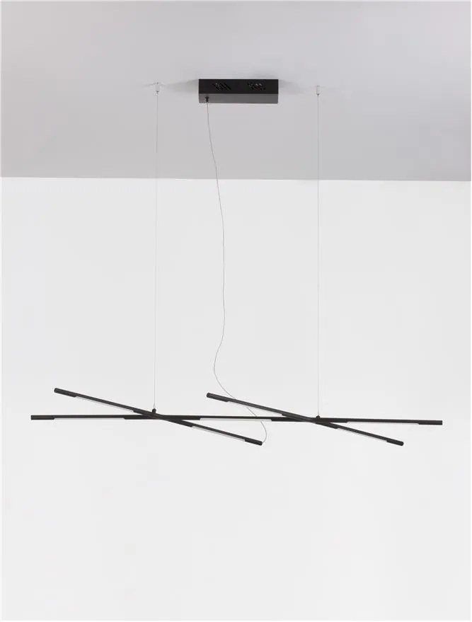 Lustra LED suspendata design modern RACCIO negru