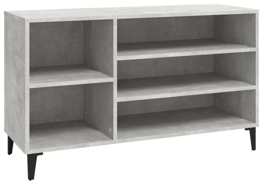 vidaXL Pantofar, gri beton, 102x36x60 cm, lemn prelucrat