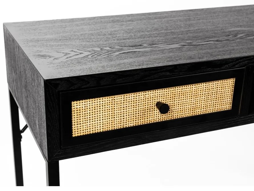 Masă consolă neagră 40x120 cm Guuji – White Label