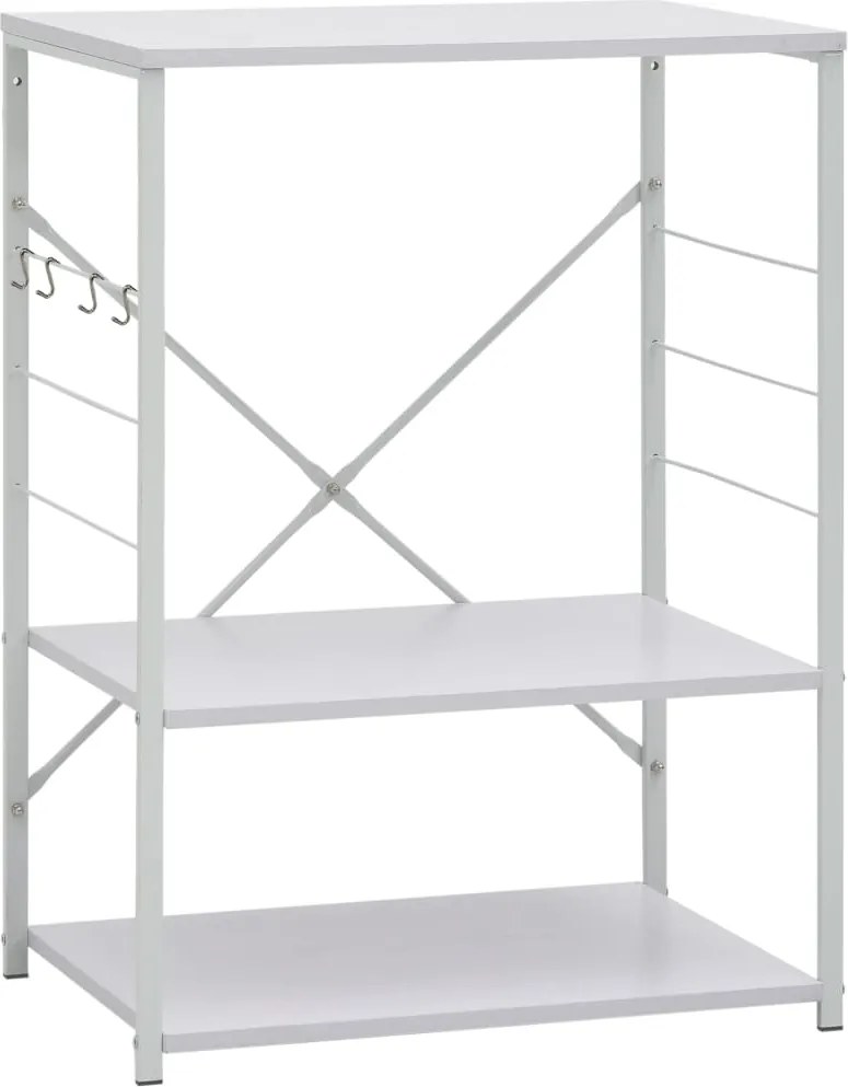 vidaXL Dulap cuptor microunde, alb, 60 x 39,6 x 79,5 cm, PAL