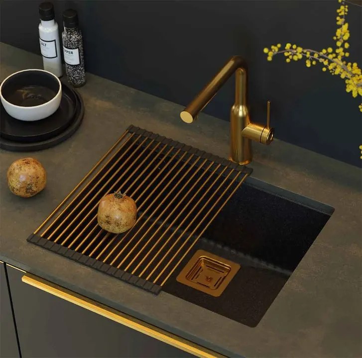 Chiuveta din granit DAVID 50 gri metalic