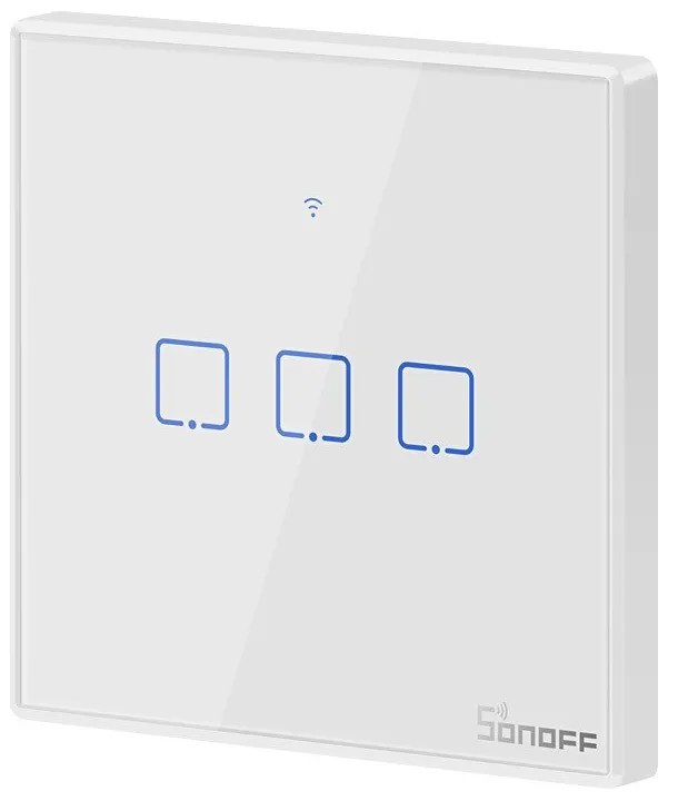Intrerupator Tactil WiFi + RF 433MHz Sonoff T2 EU TX (3 canale)
