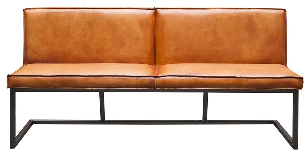 Banca dining din piele de bivol ✔ model FLEET SHANGHAI | Dimensiuni: 200x60x87x52 cm
