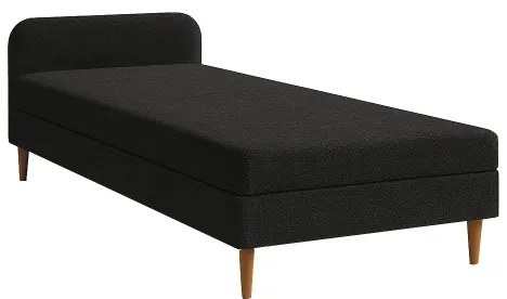 Pat tapițat BRISBANE 110x200 cm, negru