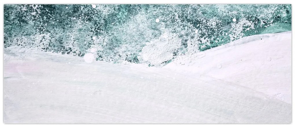 Tablou - Turcoaz abstractizare (120x50 cm)