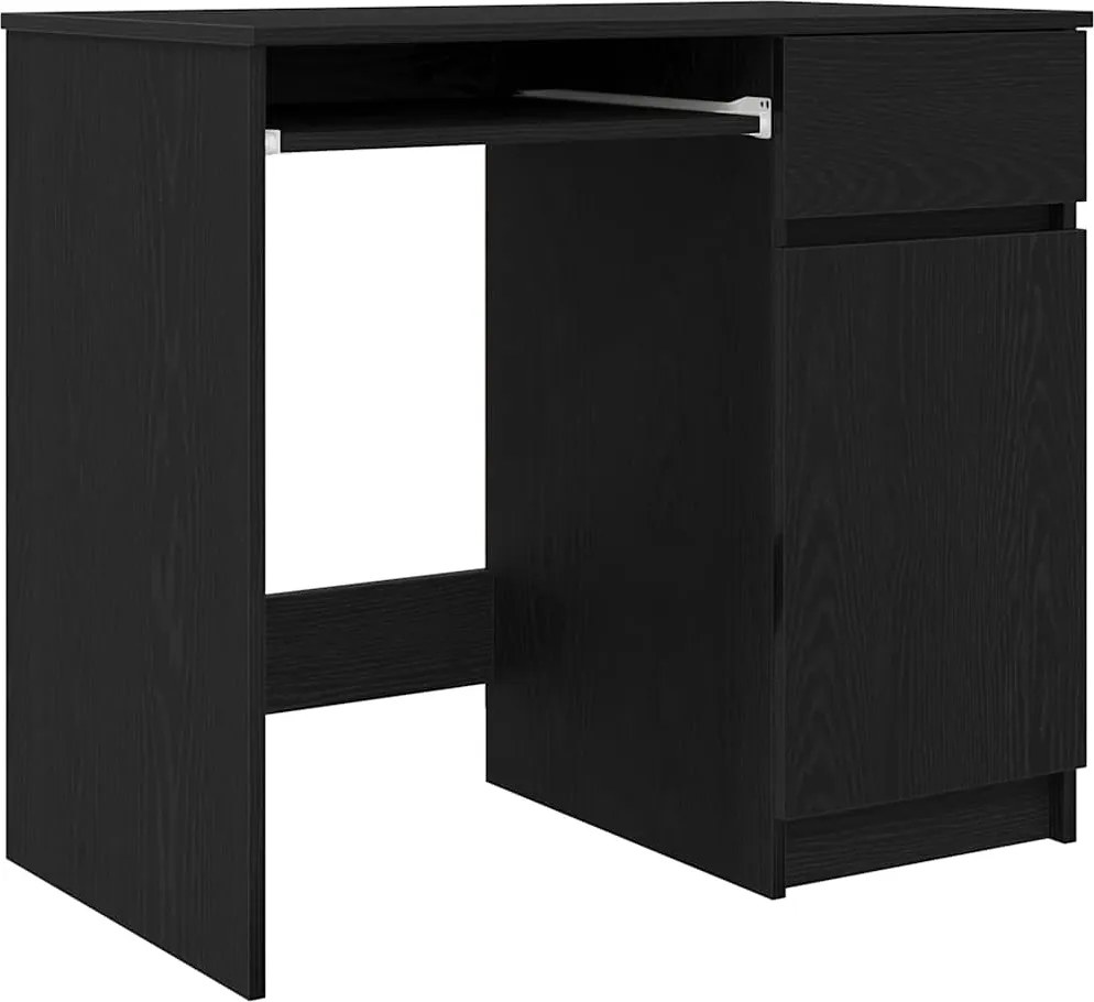 vidaXL Birou Stejar negru 86x49x76 cm Lemn prelucrat