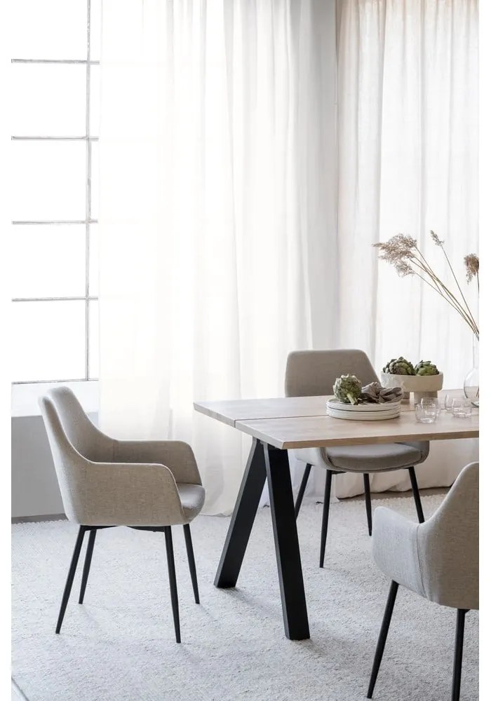 Masă de dining extensibilă cu blat din lemn de stejar 220x100 cm Carradale - Rowico