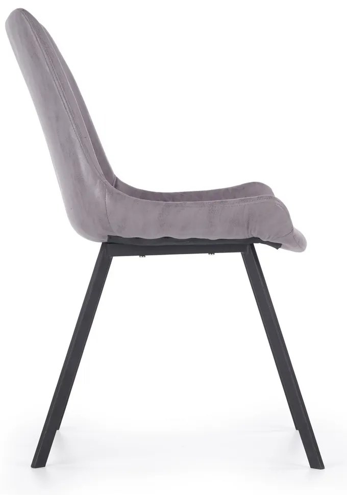 Scaun de bucaterie Alfredo, gri/negru