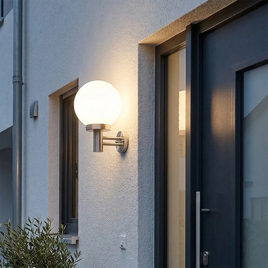 Lampă modernă de perete pentru exterior oțel inoxidabil IP44 - Sfera