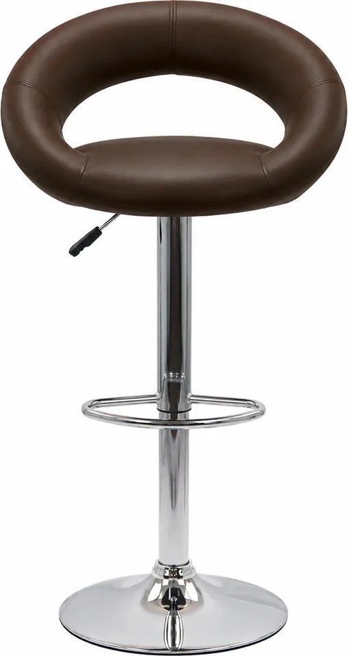 Scaun bar maro ABS 151 din piele sintetică cu desing modern