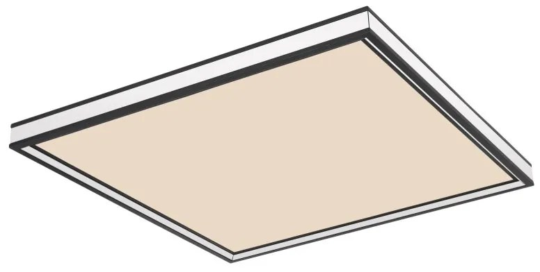 Plafoniera LED cu telefomanda, dimabila design modern Jessy negru mat 45x45cm