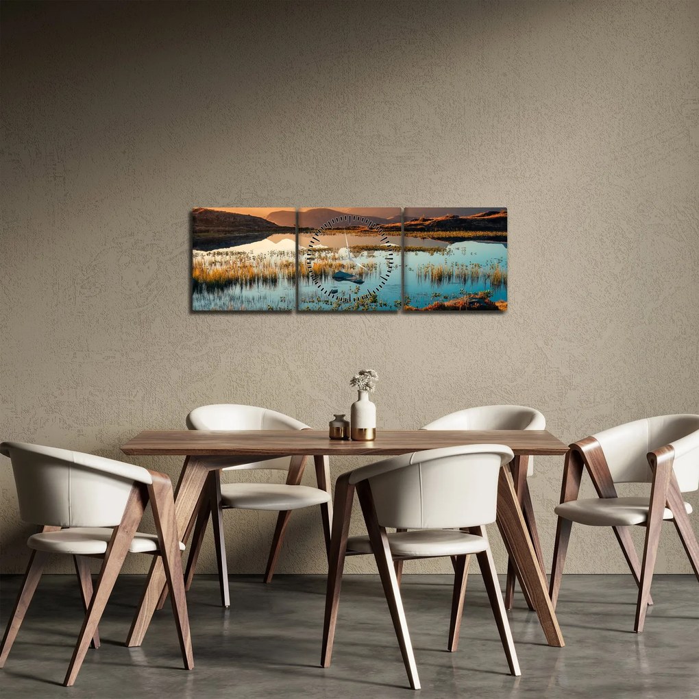 Tablou - Lac Guichard (cu ceas) (90x30 cm)