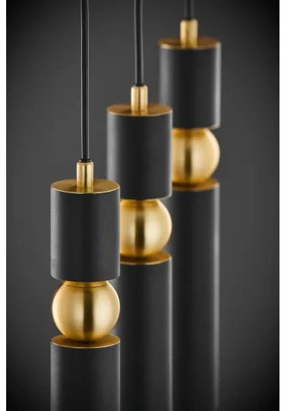 Lustră pe cablu Jupiter 2004 ALAS 3xGU10/10W/230V negru/auriu