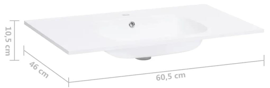 Chiuveta incorporata, alb, 605x460x105 mm, SMC 60.5 x 46 x 10.5 cm