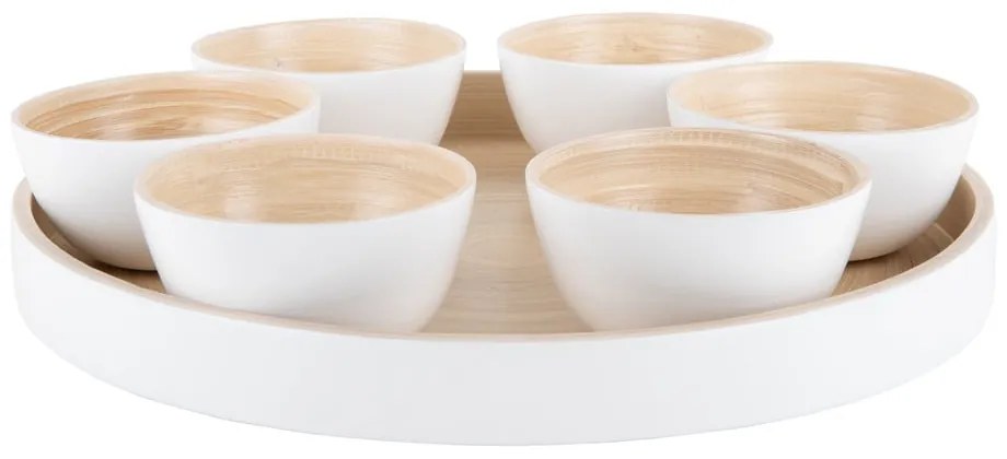 Set de servire alb din bambus ø 32 cm Puro – PT LIVING