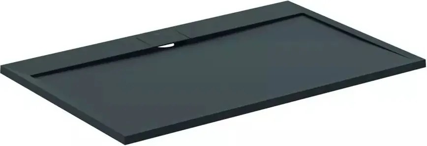 Cadita de dus dreptunghiulara Ideal Standard i.life Ultra Flat S negru intens 140x90 cm