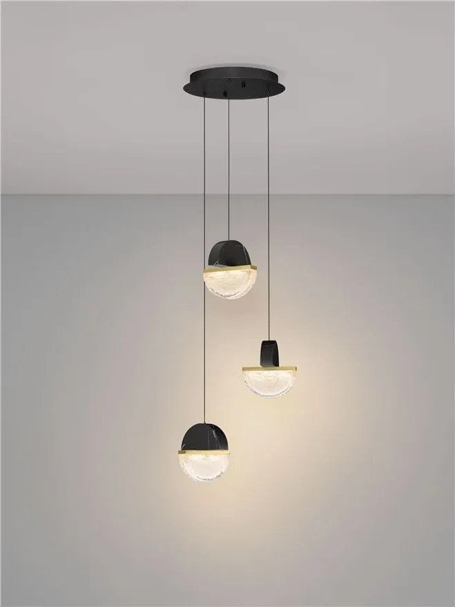 Lustra decorativa cu 3 pendule LED 2700K DORIN