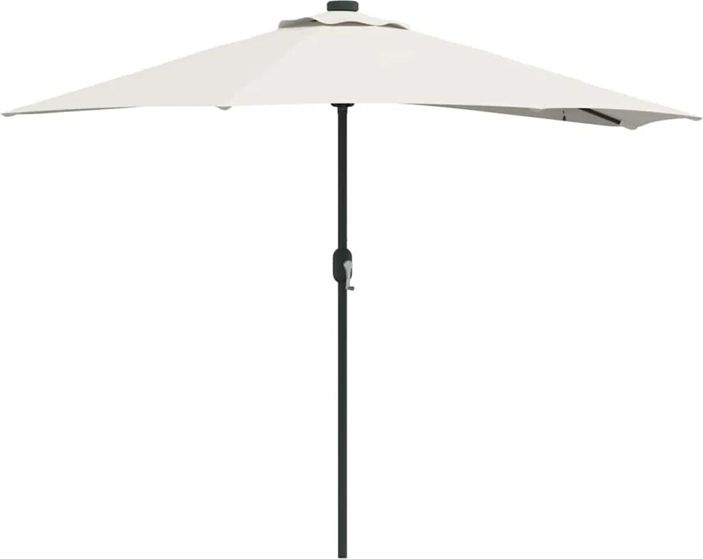 vidaXL Parasol de Grădină Nisipiu 294 x 150 x 224 cm Poliester și oțel