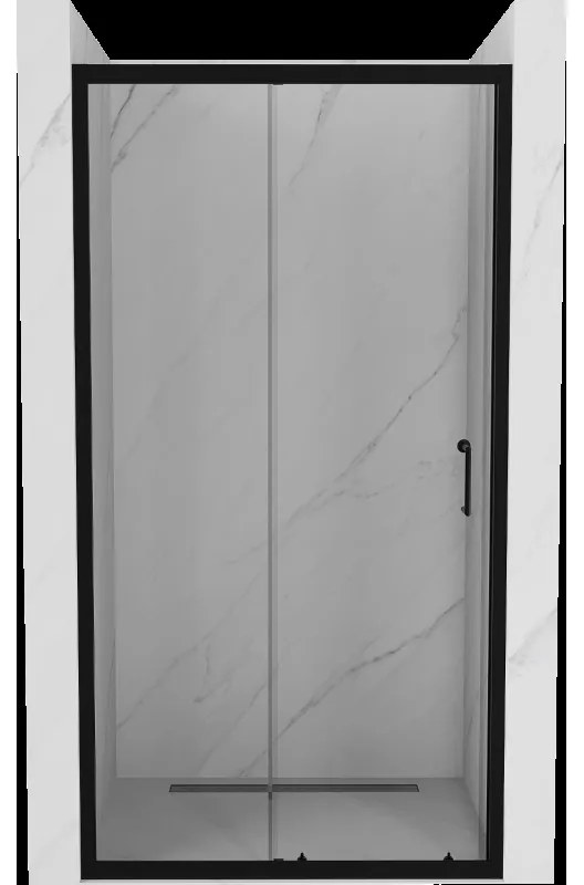 Mexen Apia ușă de duș culisantă 130 cm, transparent, Neagră - 845-130-000-70-00