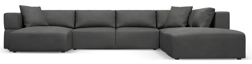 Colțar gri închis (cu colț pe partea dreaptă/în formă de "U") Esther – Milo Casa